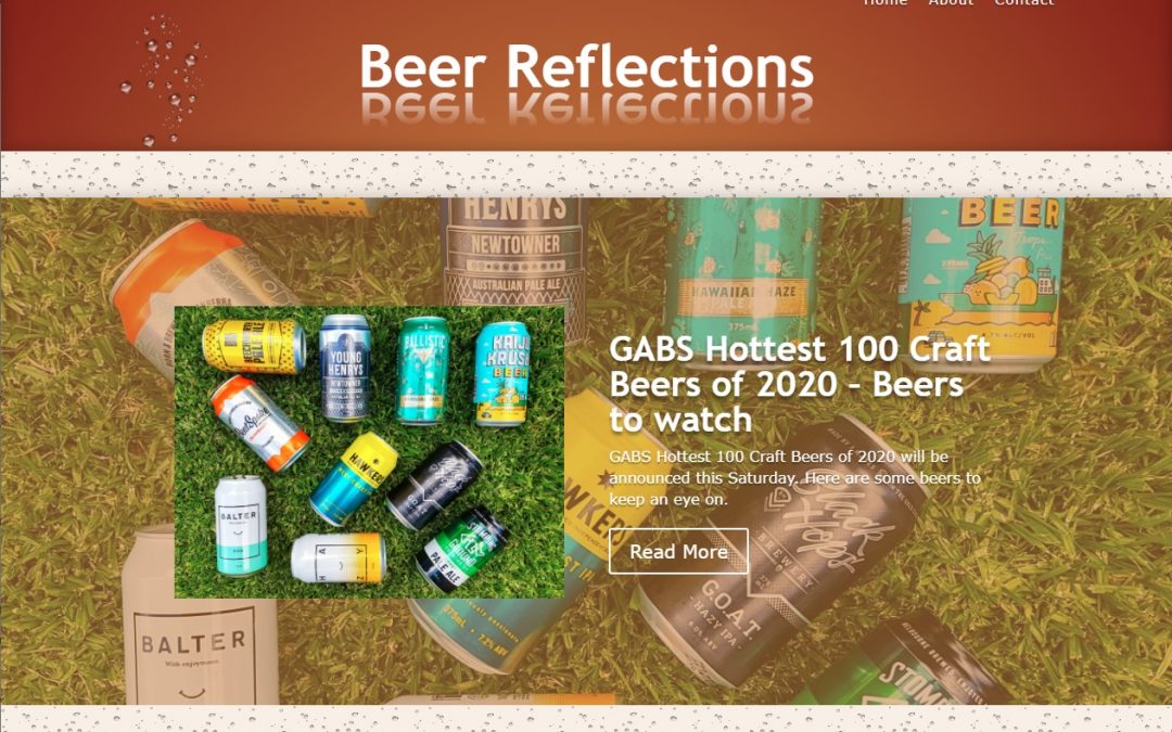 Beer Reflections website screenshot