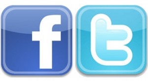 Twitter and Facebook Logos